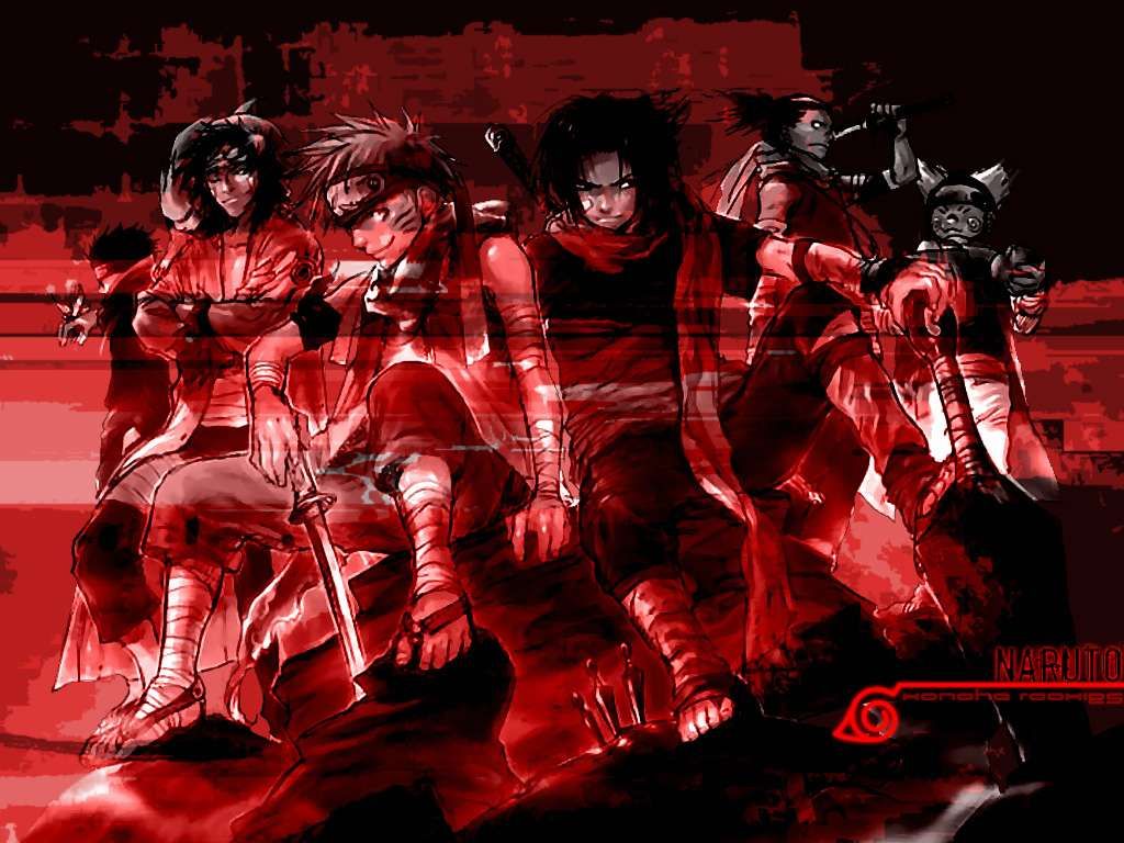 Naruto Shippuden Red Background - HD Wallpaper 