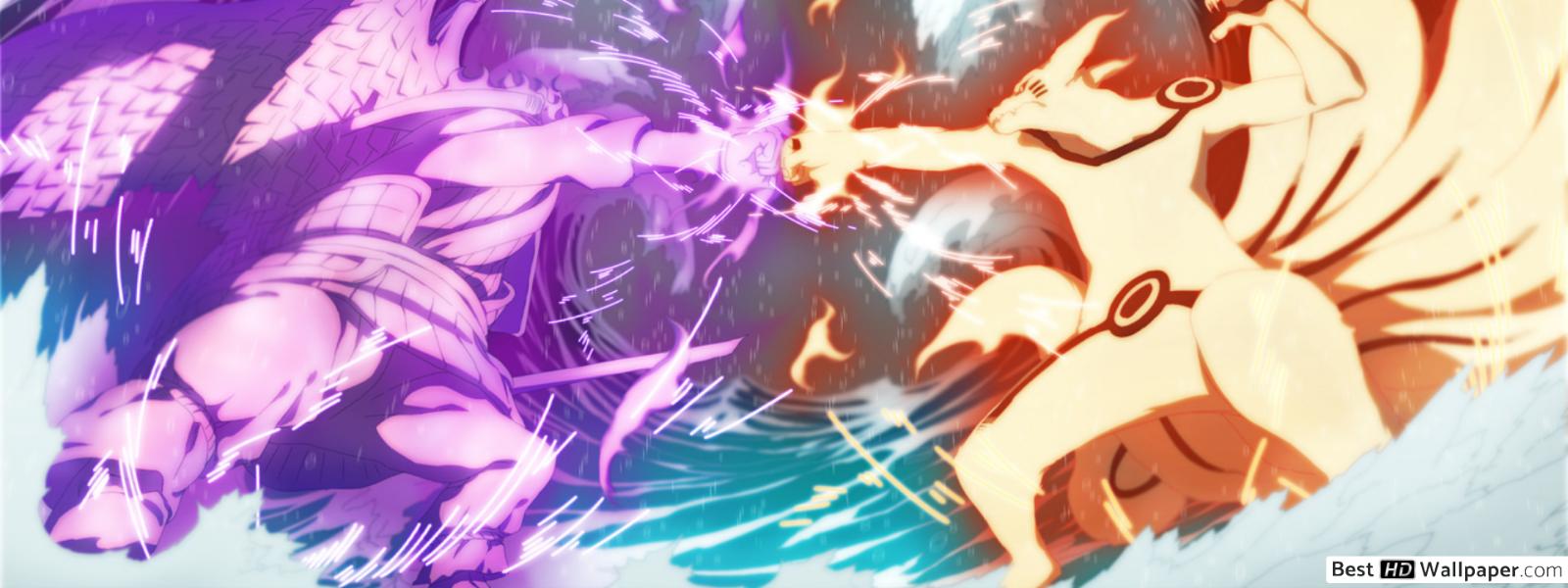 Naruto Vs Sasuke Dual Monitor - HD Wallpaper 