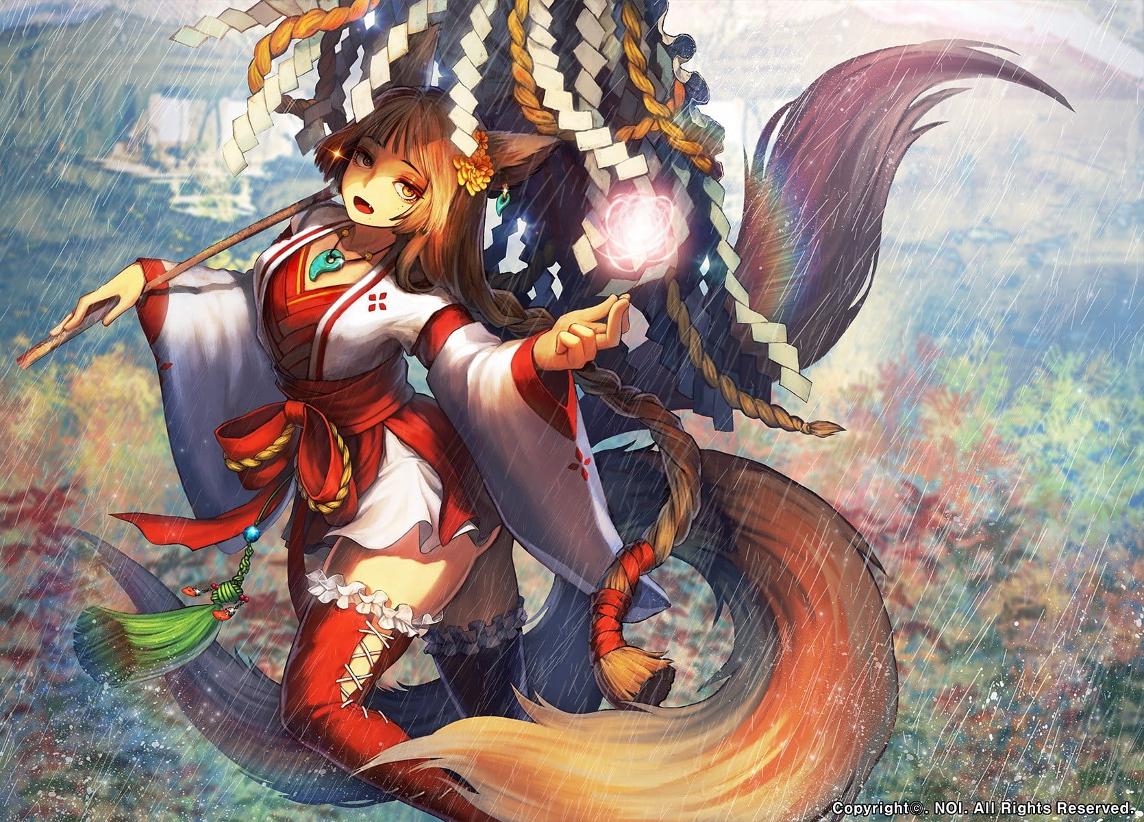 Nine Tail Fox Character - HD Wallpaper 