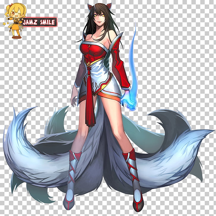 League Of Legends Ahri Nine Tailed Fox - HD Wallpaper 