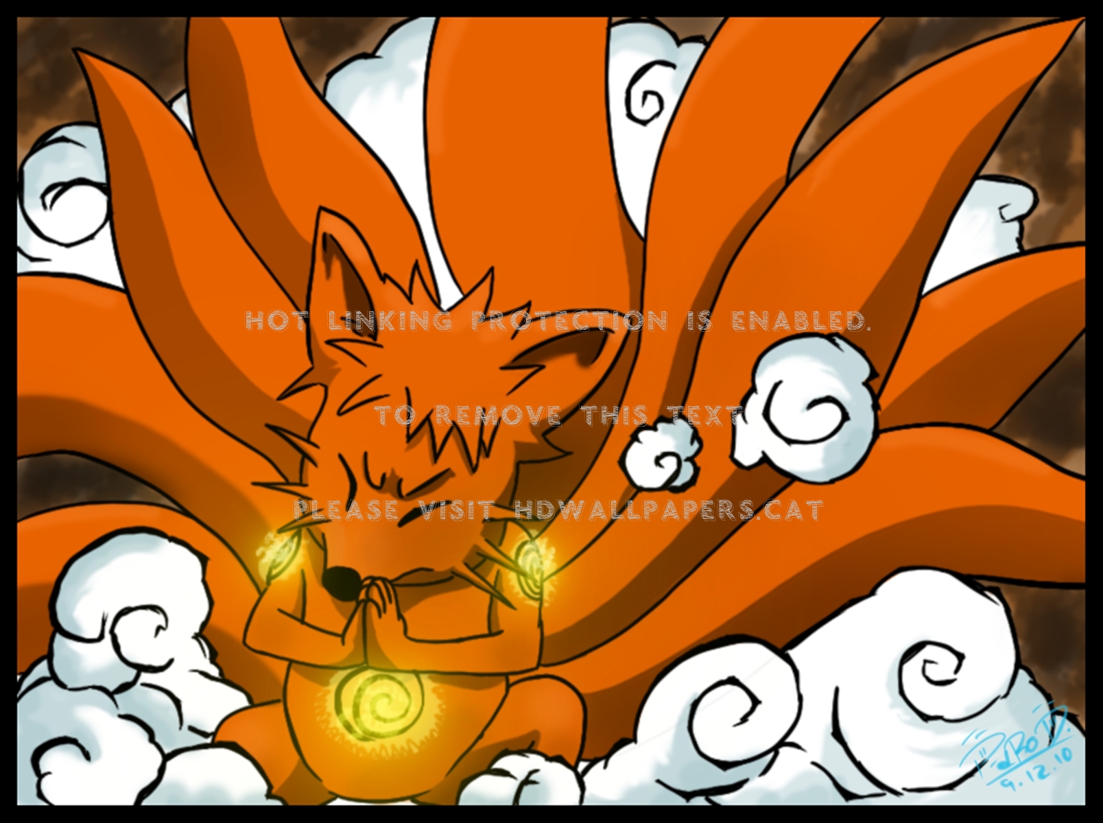 Mode Bijuu Fail Kyuubi Kurama Fox Anime - Naruto Bijuu Mode Fail - HD Wallpaper 