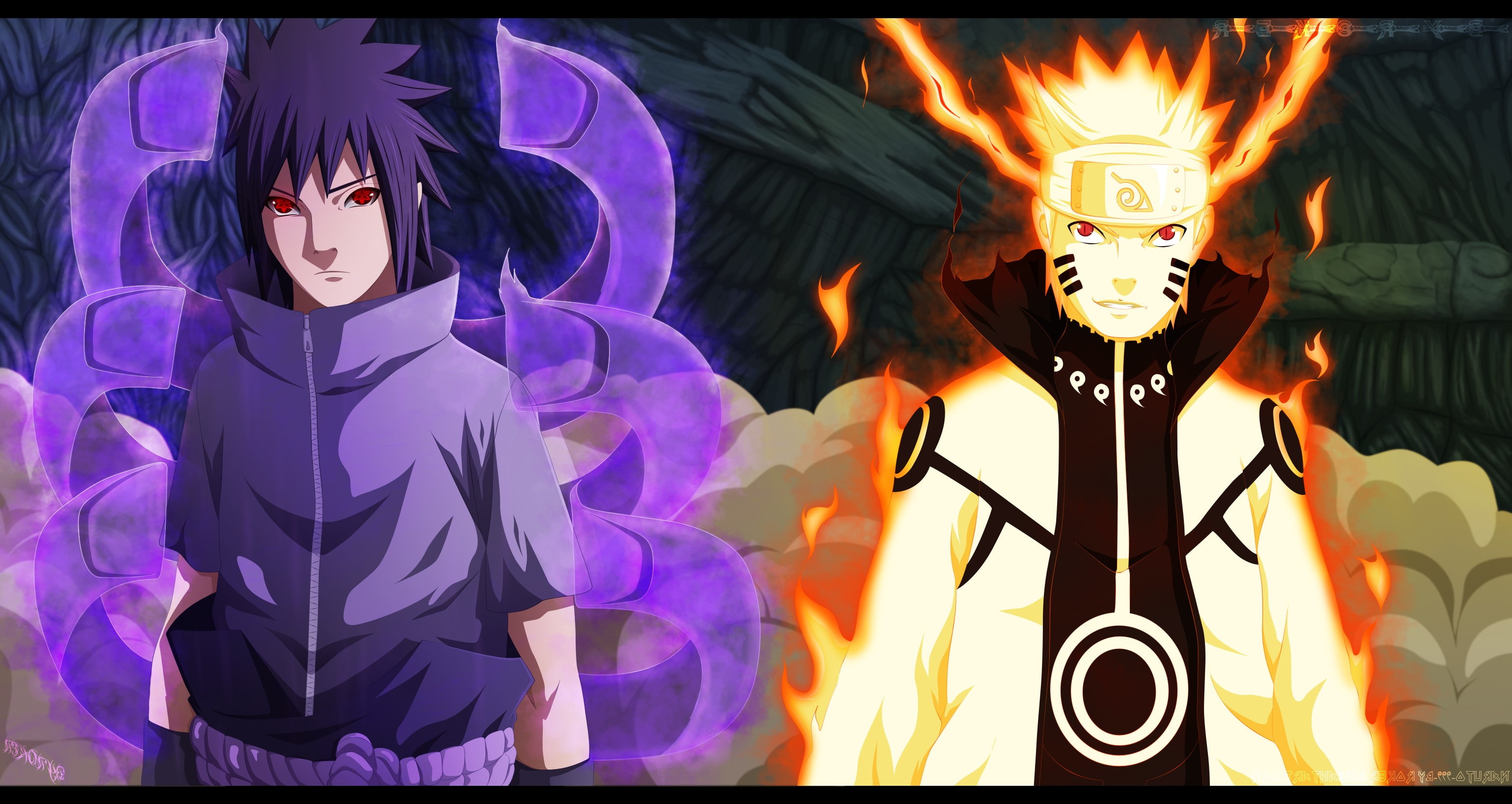 Naruto And Sasuke Hd - HD Wallpaper 