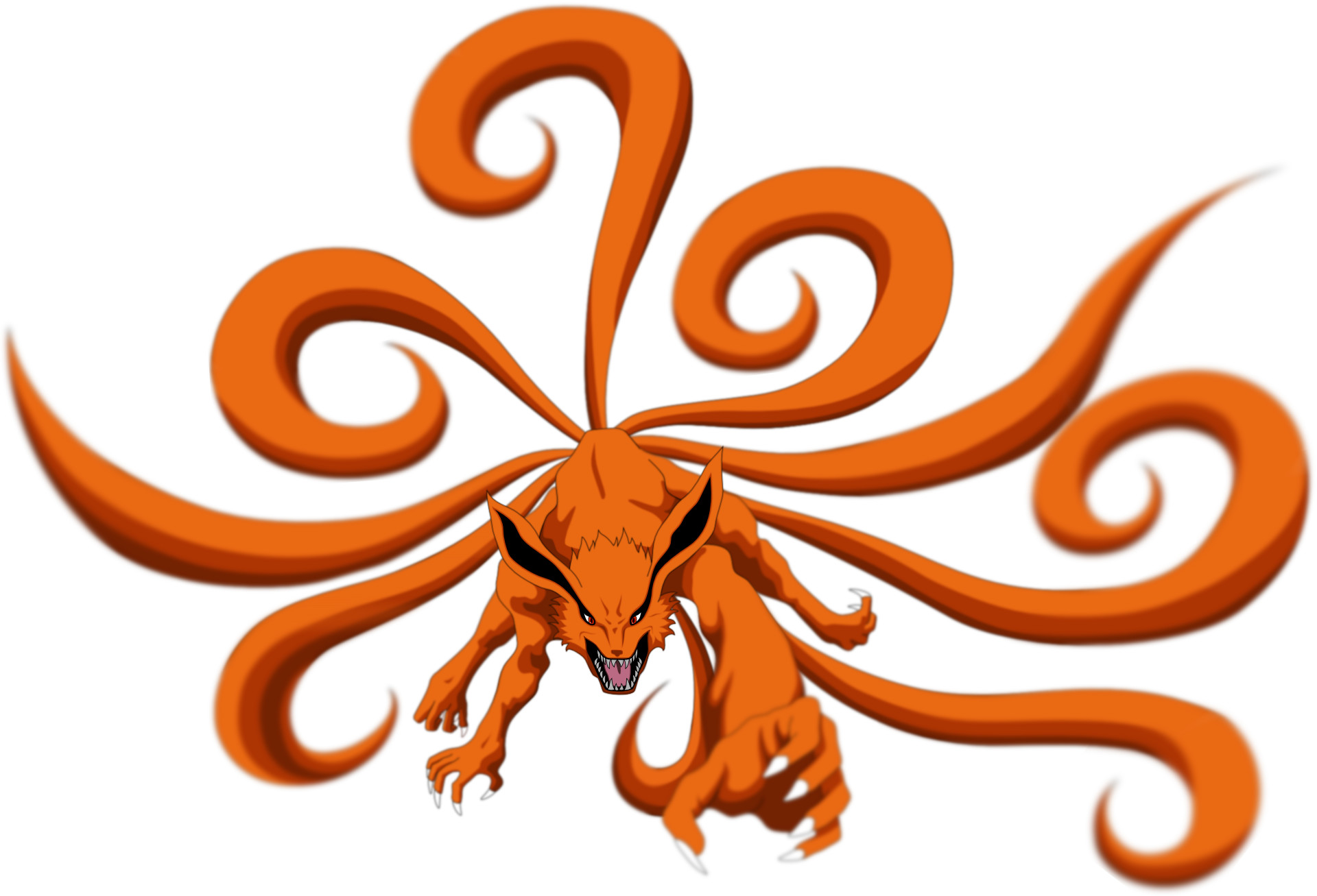 Naruto Nine Tails Wallpapers - Nine Tailed Fox Png - HD Wallpaper 