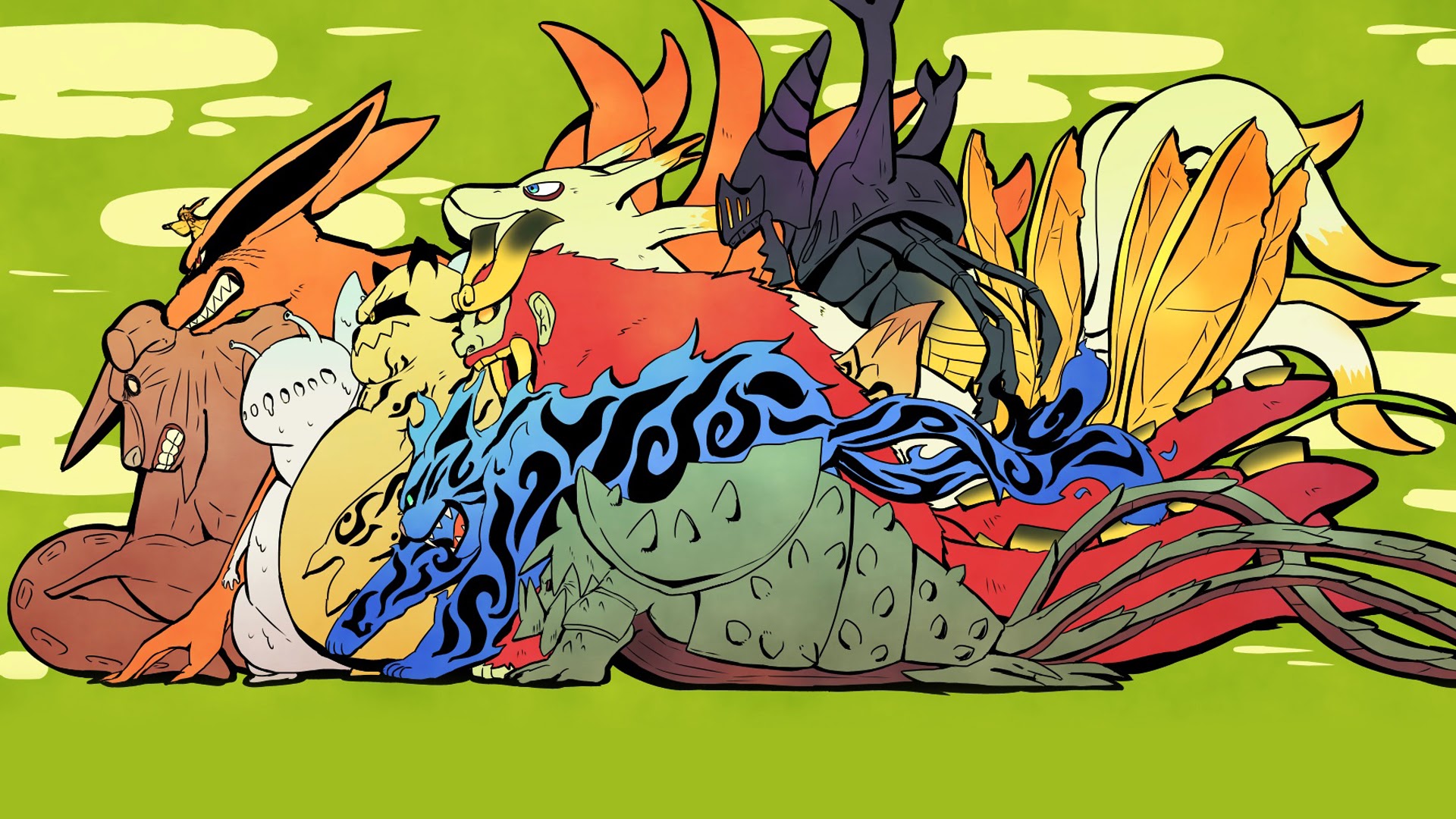 Tailed Beasts Fanart - HD Wallpaper 