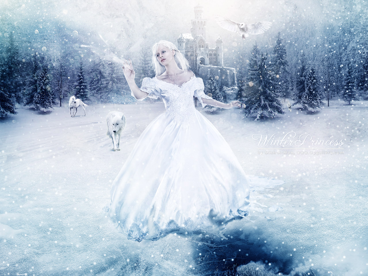 Winter Princess For 1280 X 960 Resolution - New Year 2011 Background - HD Wallpaper 