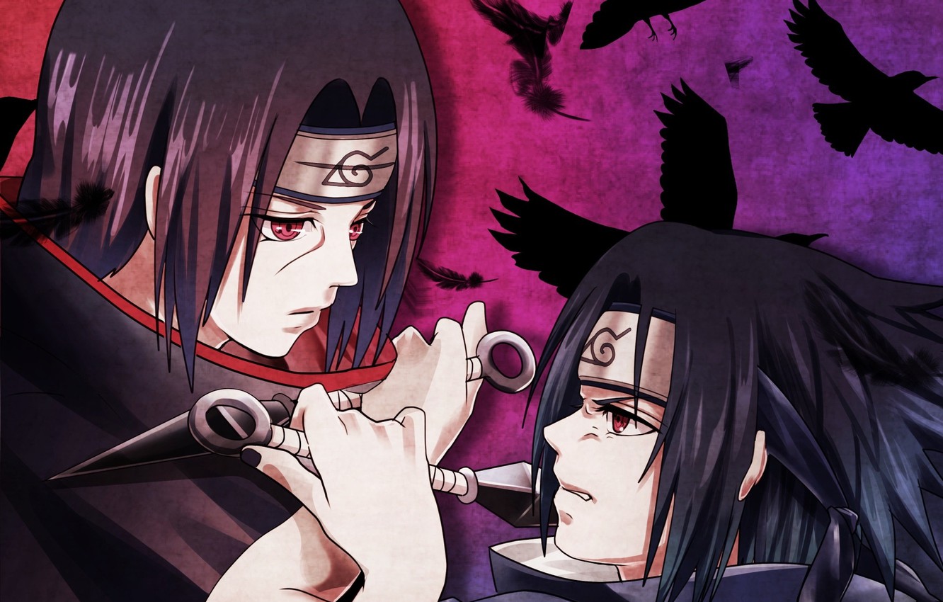 Photo Wallpaper Sasuke, Naruto, Naruto, Itachi Uchiha - Наруто Аниме Саске И Итачи - HD Wallpaper 