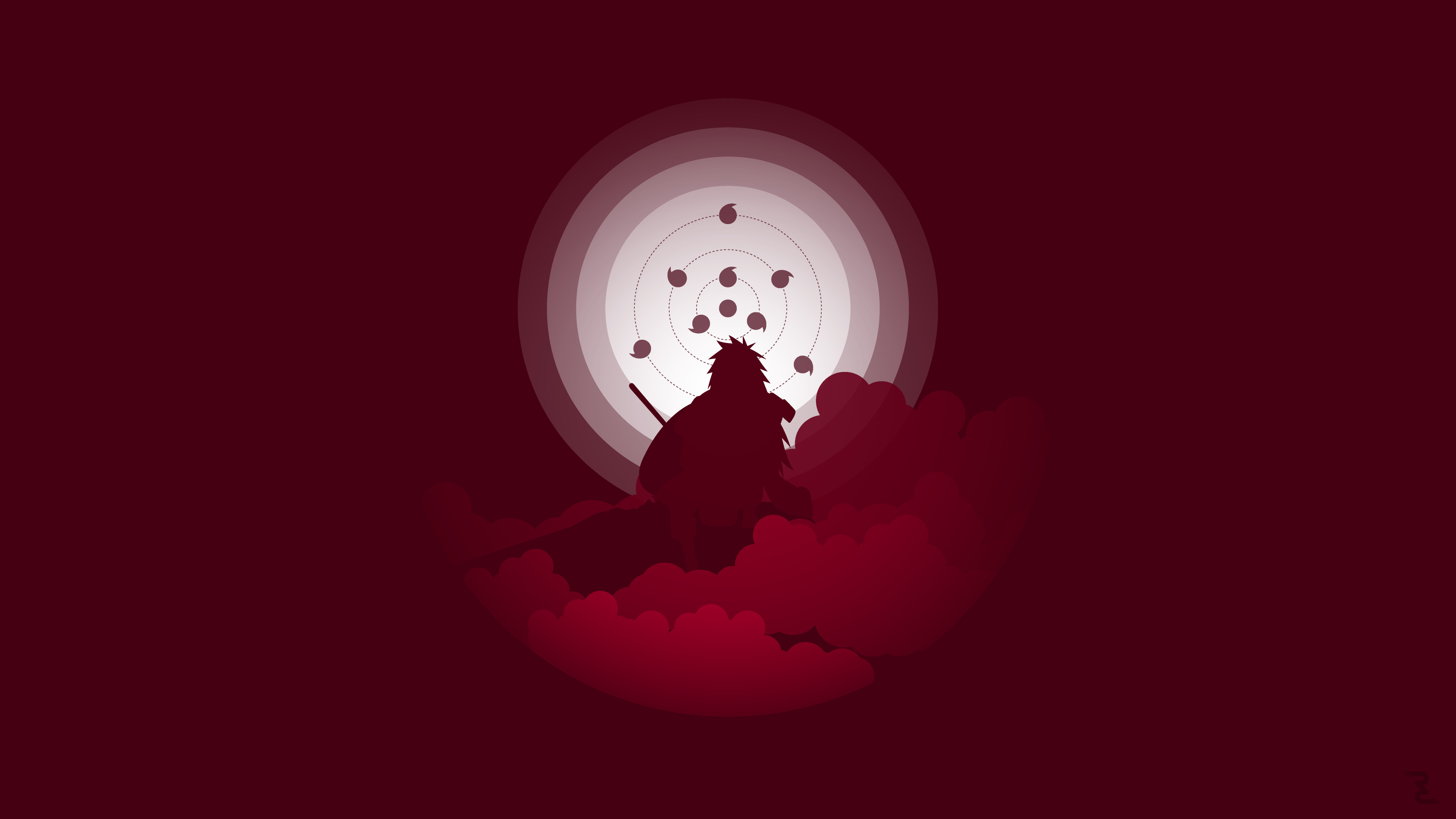 Naruto Shippuuden, Artwork, Minimal, Wallpaper - Uchiha Madara Wallpaper 4k - HD Wallpaper 