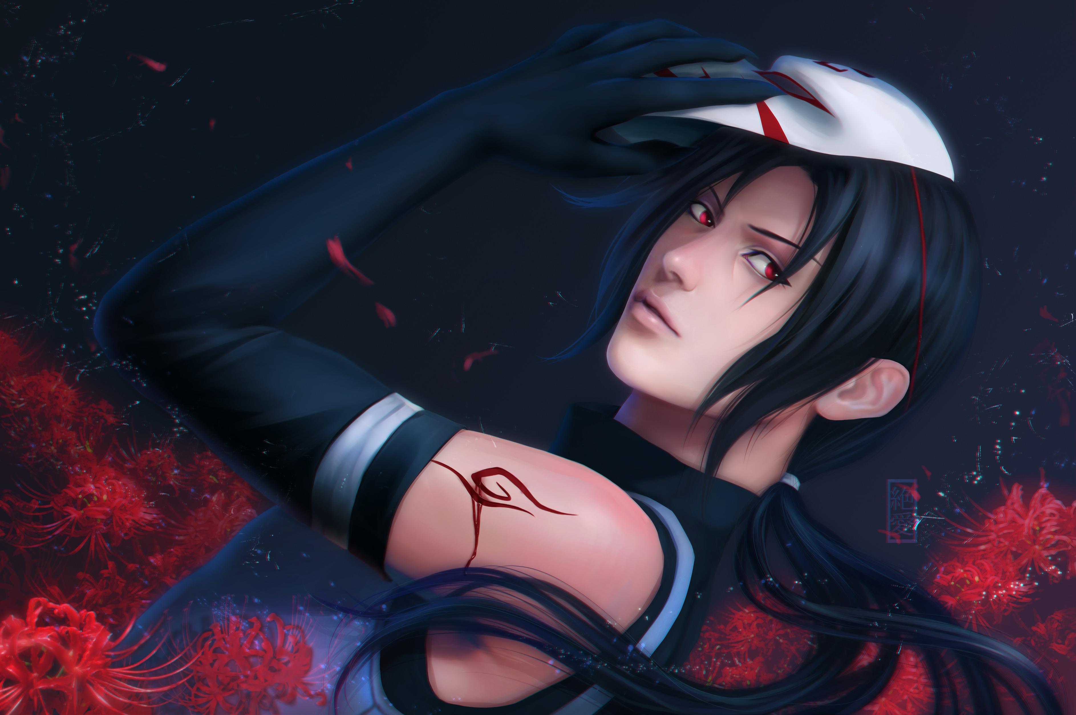 Naruto, Itachi Uchiha, Art - Itachi Wallpaper Hd Realistic - HD Wallpaper 