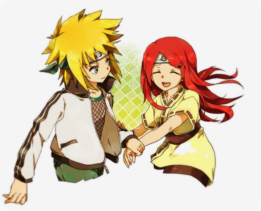 Minato And Kushina Chibi - Kid Kushina Art - HD Wallpaper 