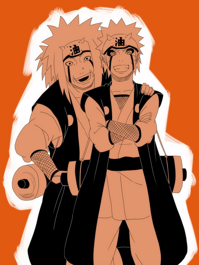 Jiraiya And Naruto Cosplaying Jiraiya - Naruto Dressed Like Jiraiya - HD Wallpaper 