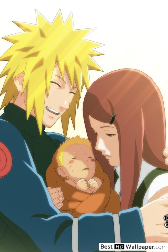 Naruto And Minato And Kushina - HD Wallpaper 