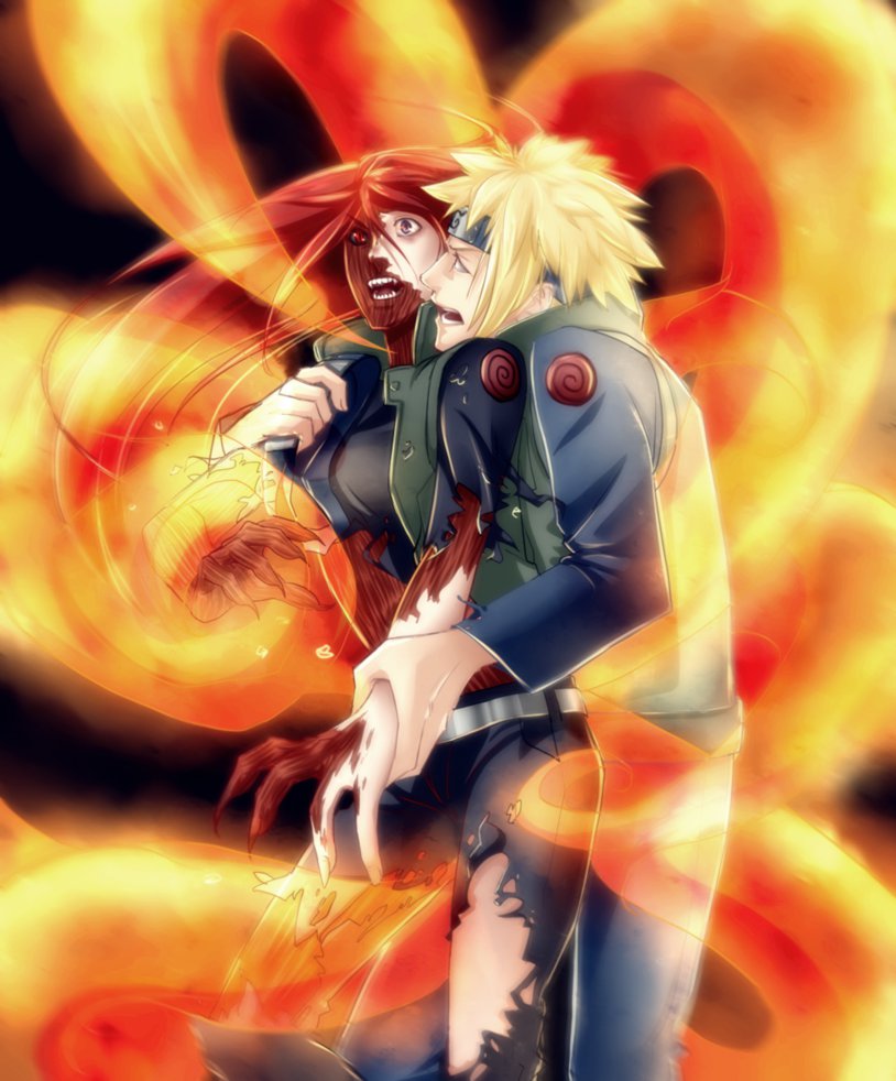 Anime Naruto Naruto Uzumaki Kushina Uzumaki Minato - Kushina Uzumaki X Minato - HD Wallpaper 