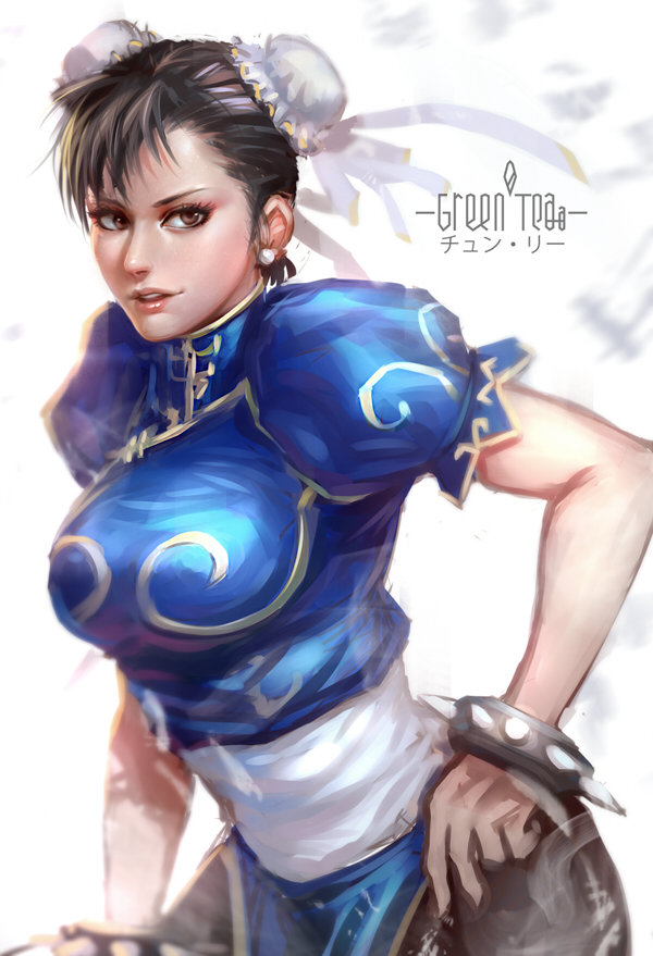 Anime, Green Tea , Street Fighter, Chun-li, Spiked - Chun Li Fanart Png - HD Wallpaper 