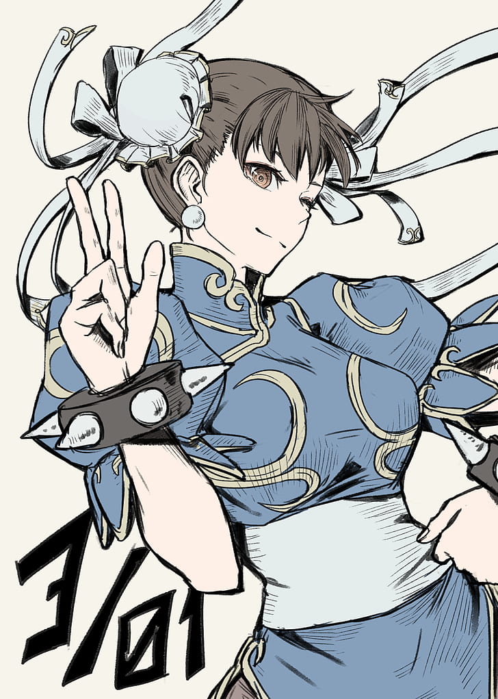 Anime, Anime Girls, Chun-li, Street Fighter, Simple - Street Fighter Chun Li Anime - HD Wallpaper 