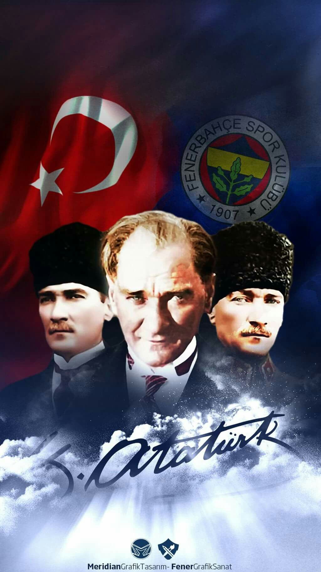 Turkish Flag And Ataturk - HD Wallpaper 