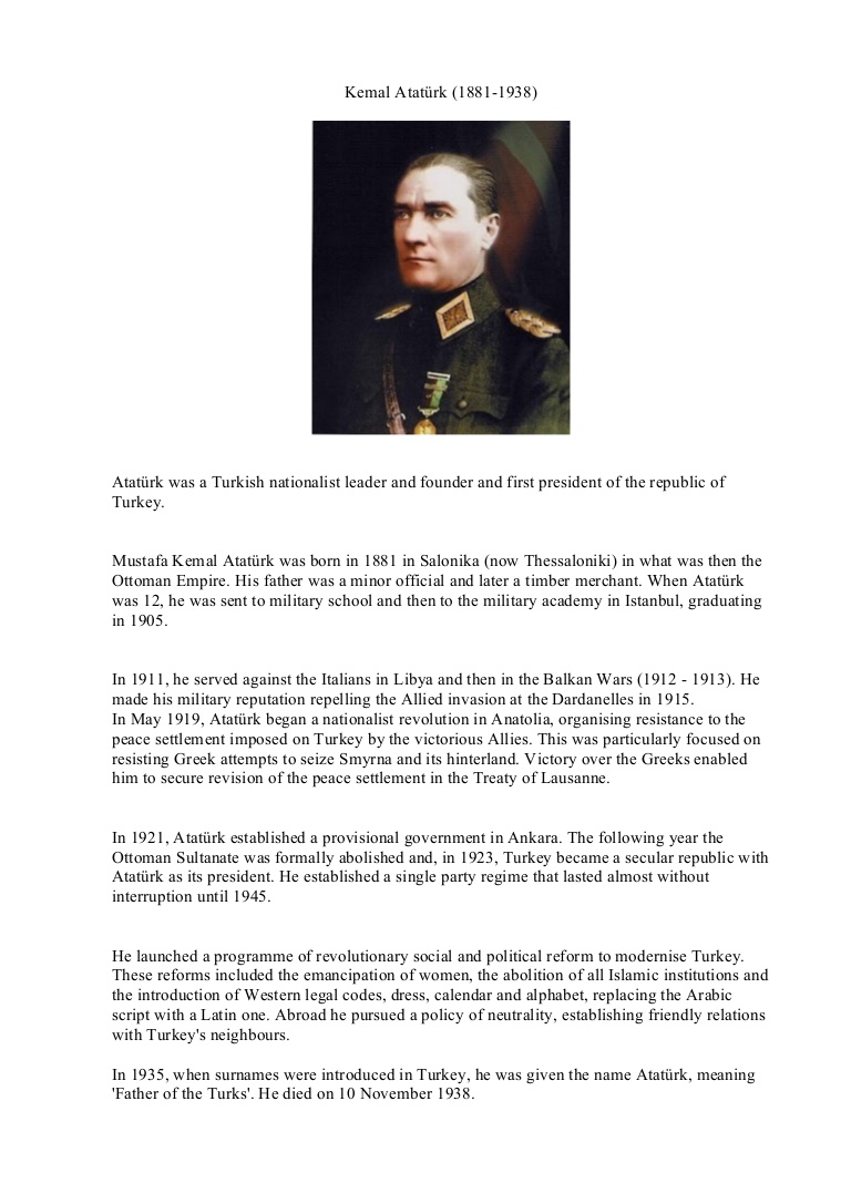 Essay On Mustafa Kemal Ataturk - HD Wallpaper 