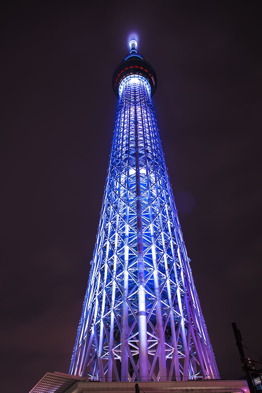 Japan, Sumida-ku, Tokyo Skytree, Winter, Night, Low - Night Tokyo Skytree - HD Wallpaper 