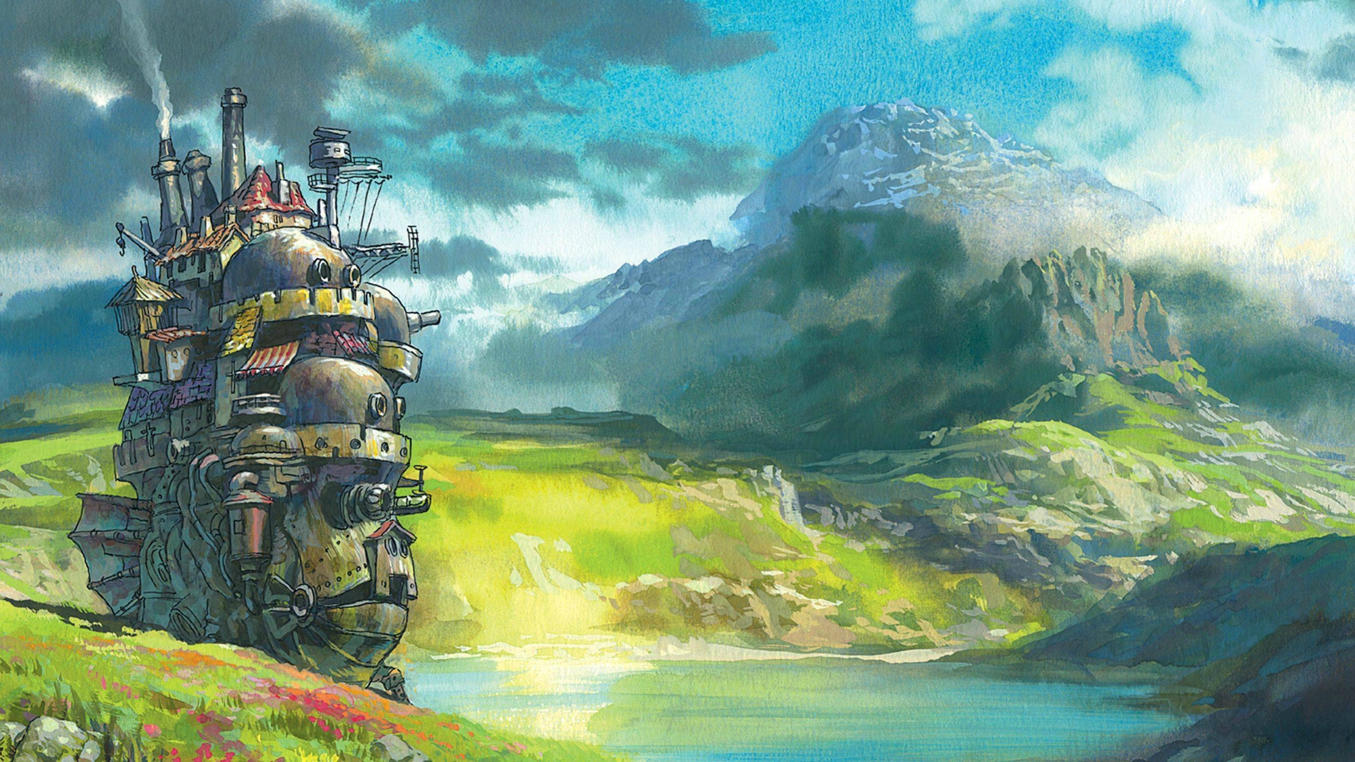 Studio Ghibli Hd Wallpaper - Howl's Moving Castle Background - HD Wallpaper 