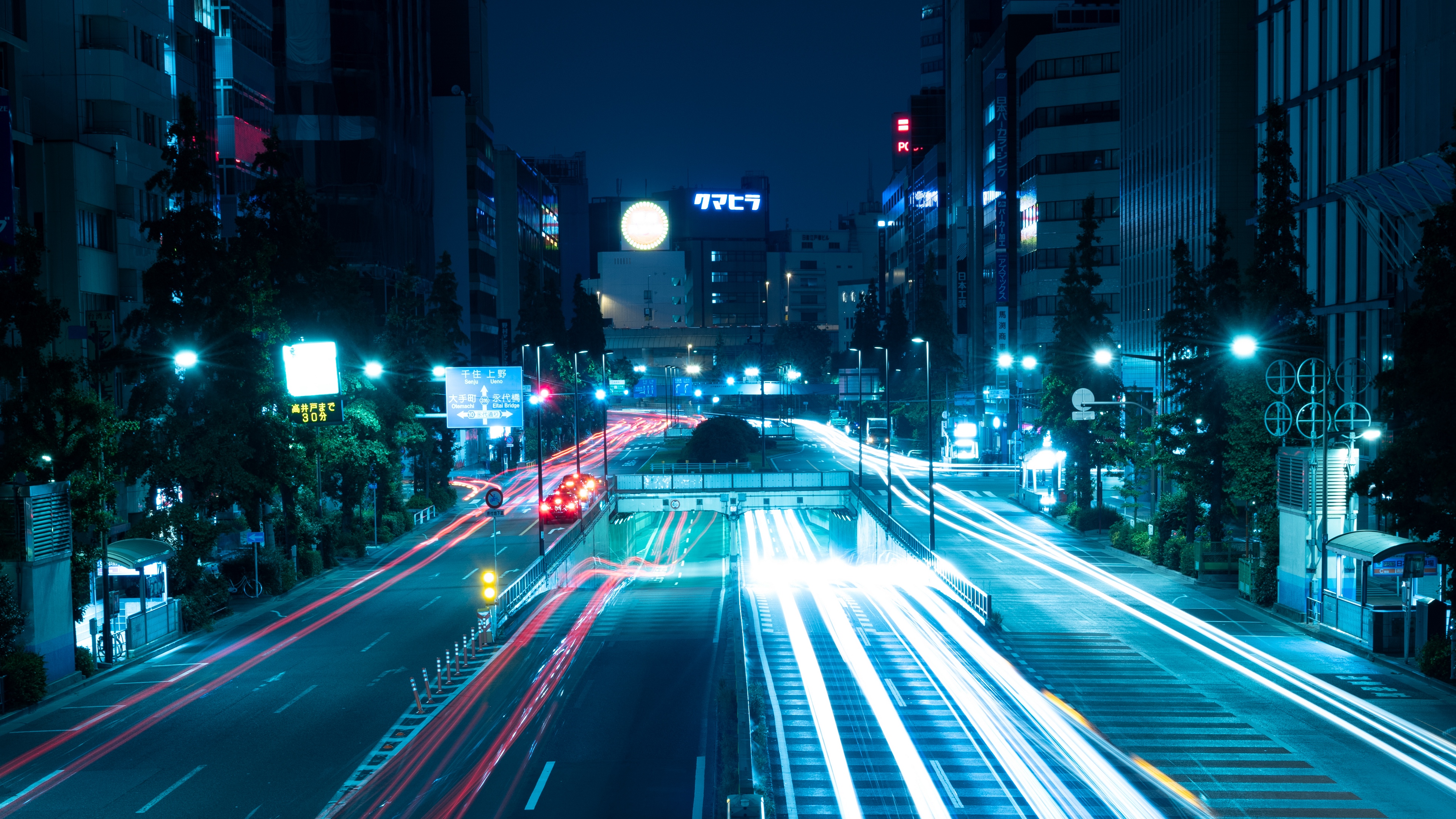 Wallpaper Night City, Road, Light, City Lights, Tokyo, - Night City Road Background Hd - HD Wallpaper 