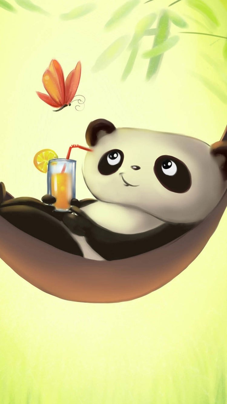 Panda Wallpaper Iphone - Cute Panda Backgrounds For Girls - HD Wallpaper 