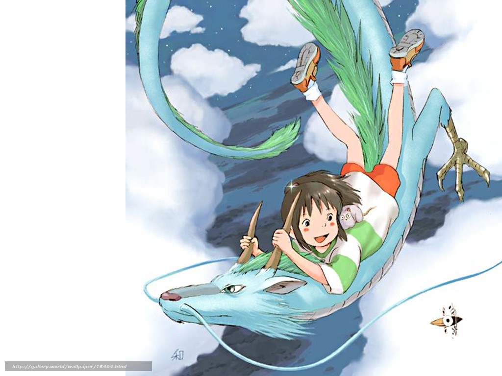 Download Wallpaper Spirited Away, Sen To Chihiro No - Haku Spirited Away - HD Wallpaper 