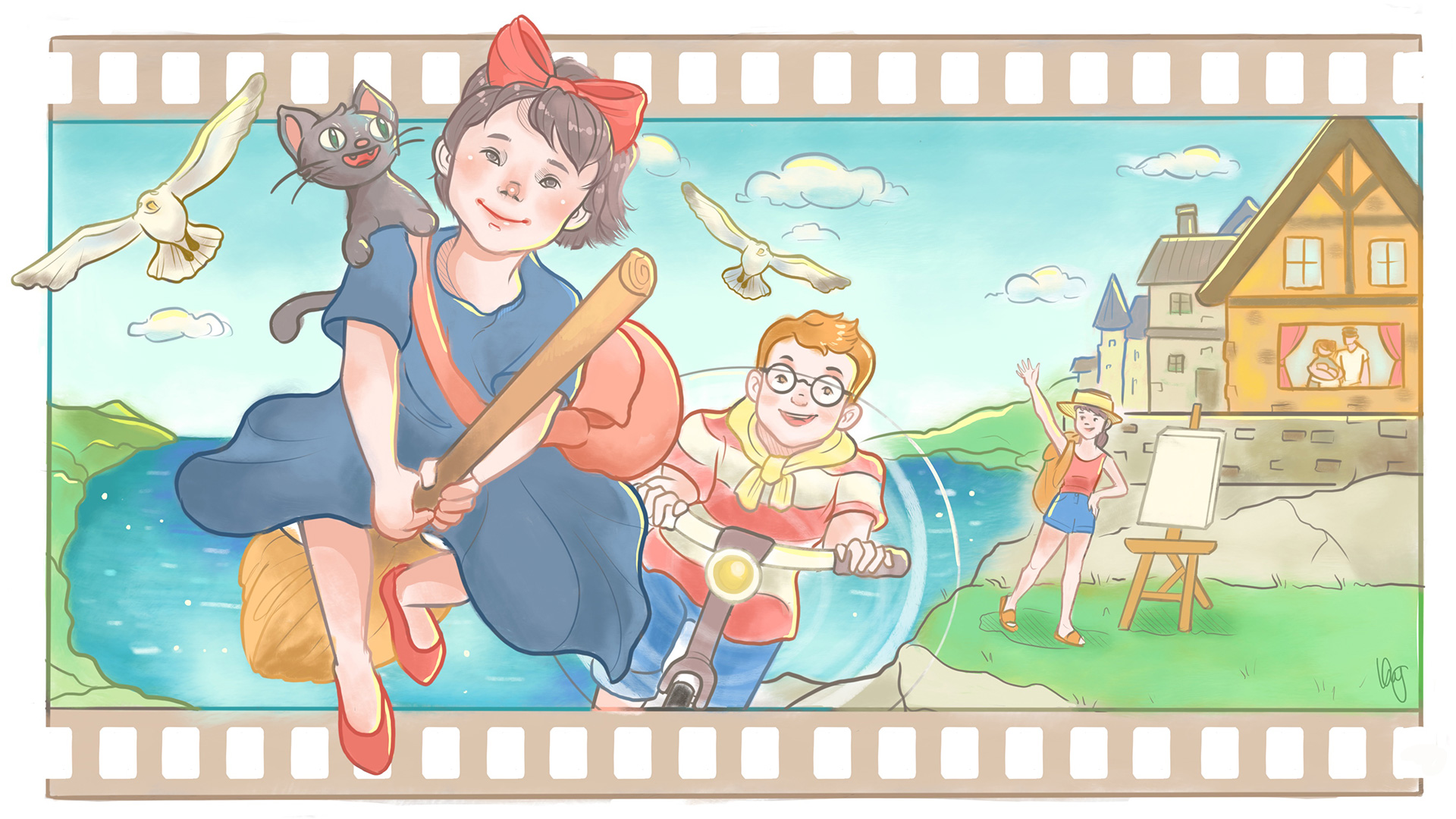 Kikis Delivery Service Artwork - HD Wallpaper 