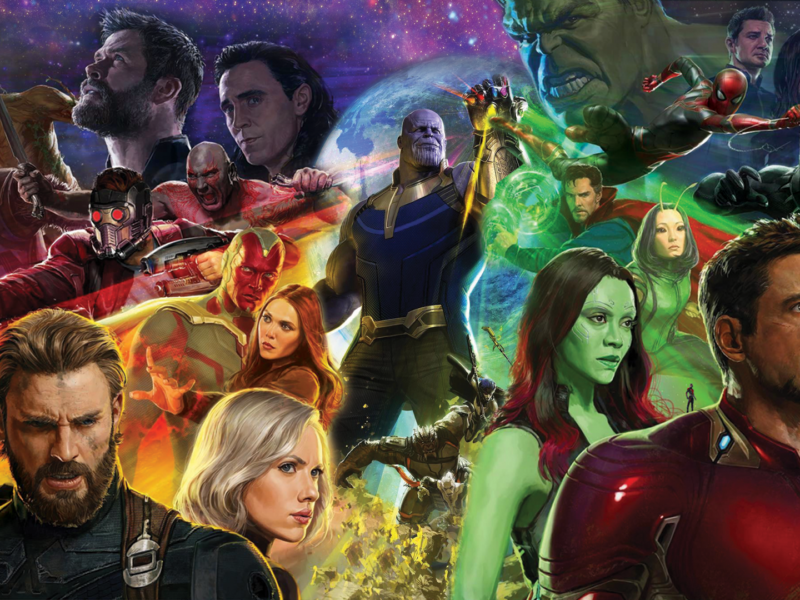 Avengers Infinity War Characters Mash Up Wallpaper - Mcu Main Characters Infinity War - HD Wallpaper 
