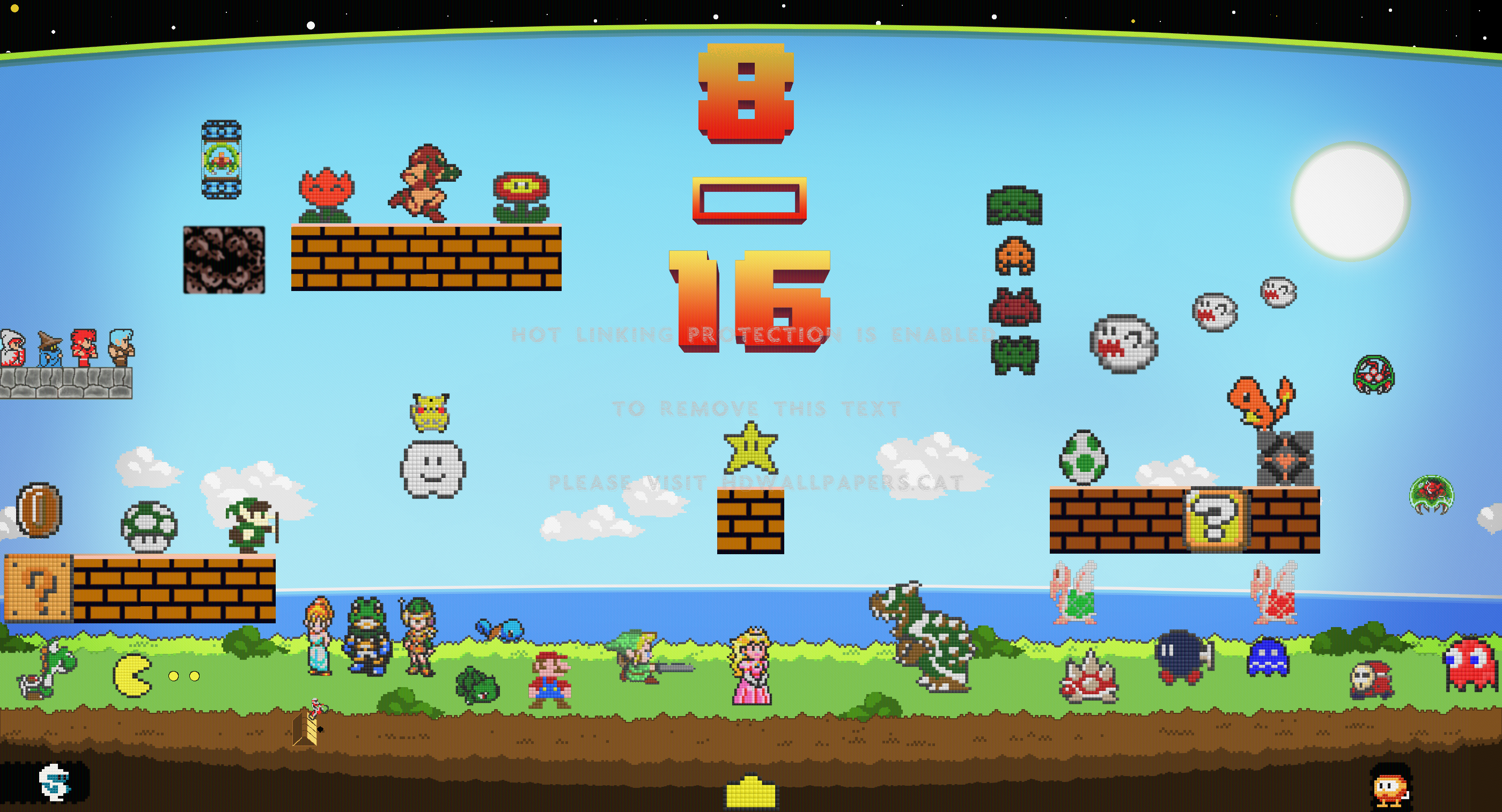 8-16 Bit Nintendo Excitebike Final Fantasy - HD Wallpaper 