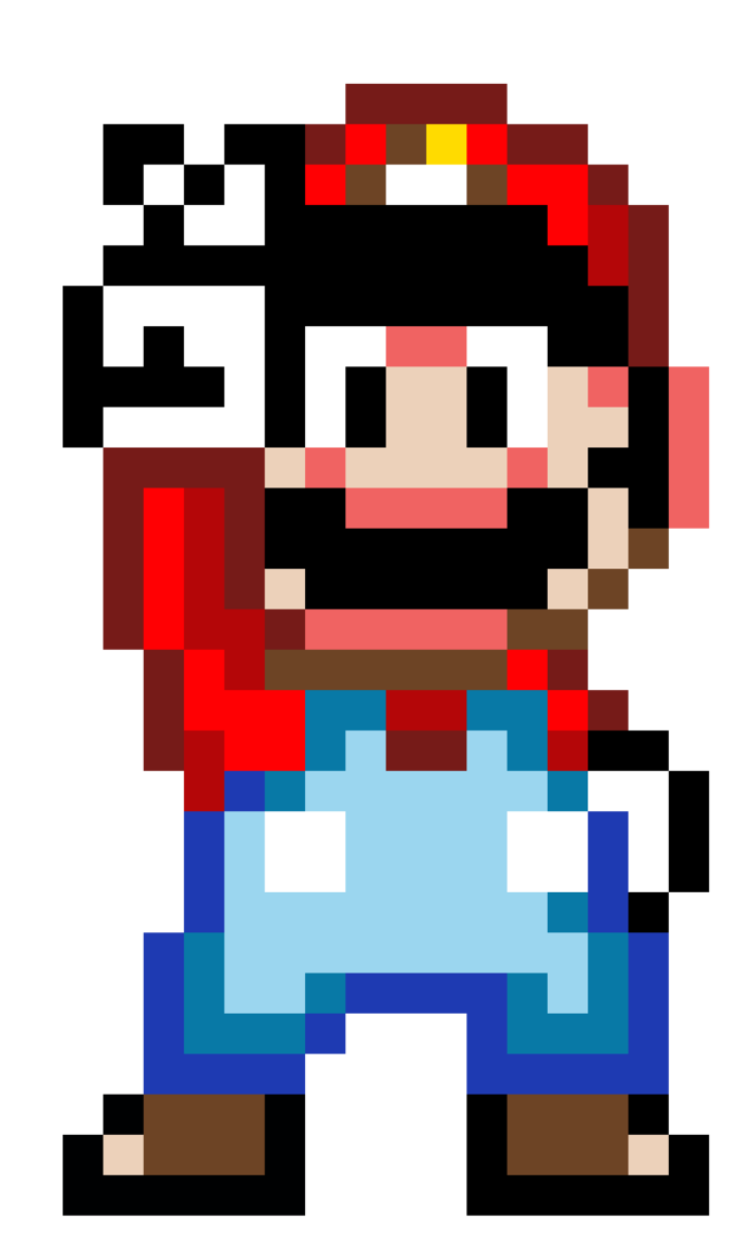 Mario Bros Pixel Art - HD Wallpaper 