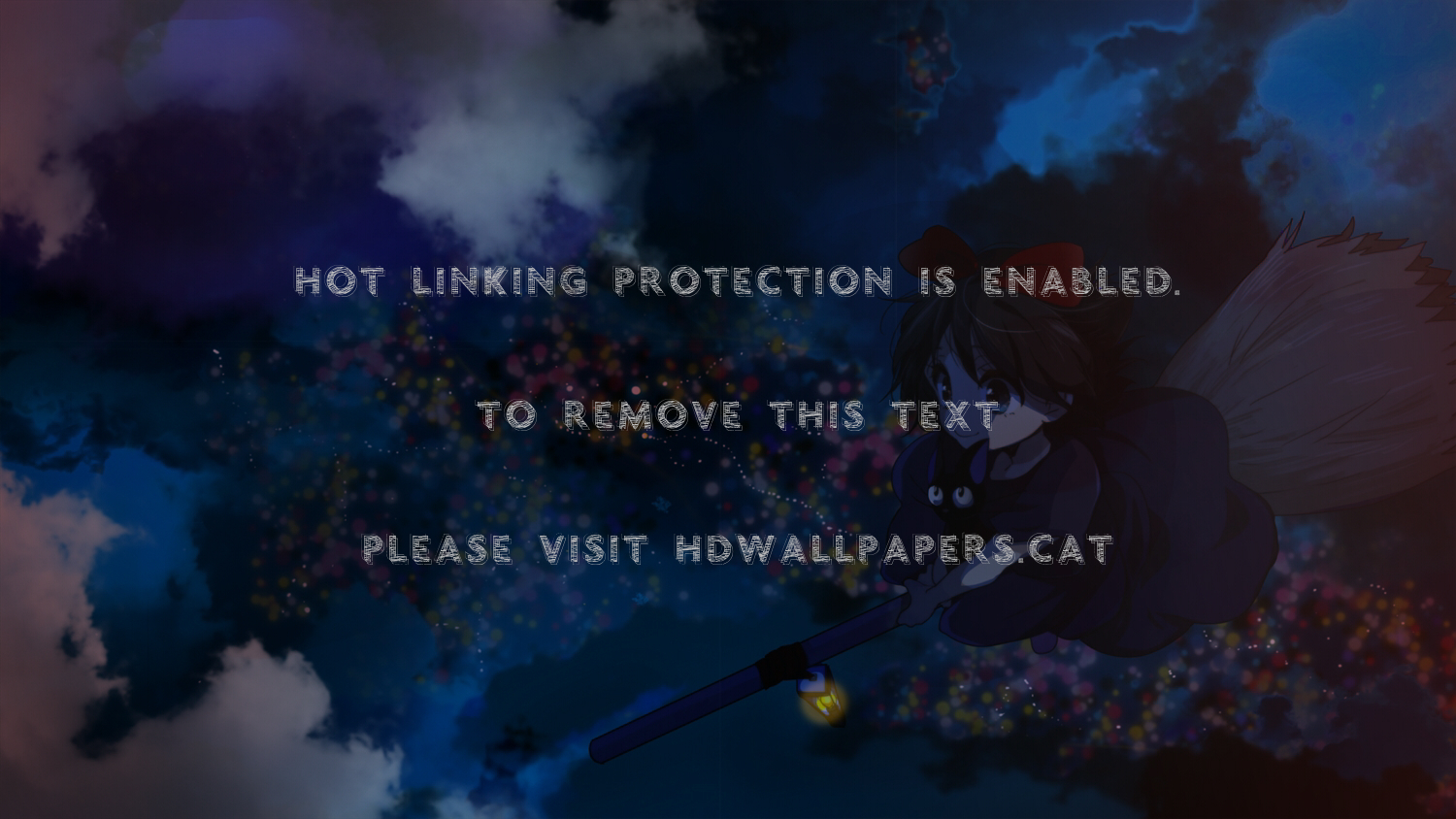 Kiki S Delivery Service Cat Night Clouds - Sparkly Backgrounds - HD Wallpaper 