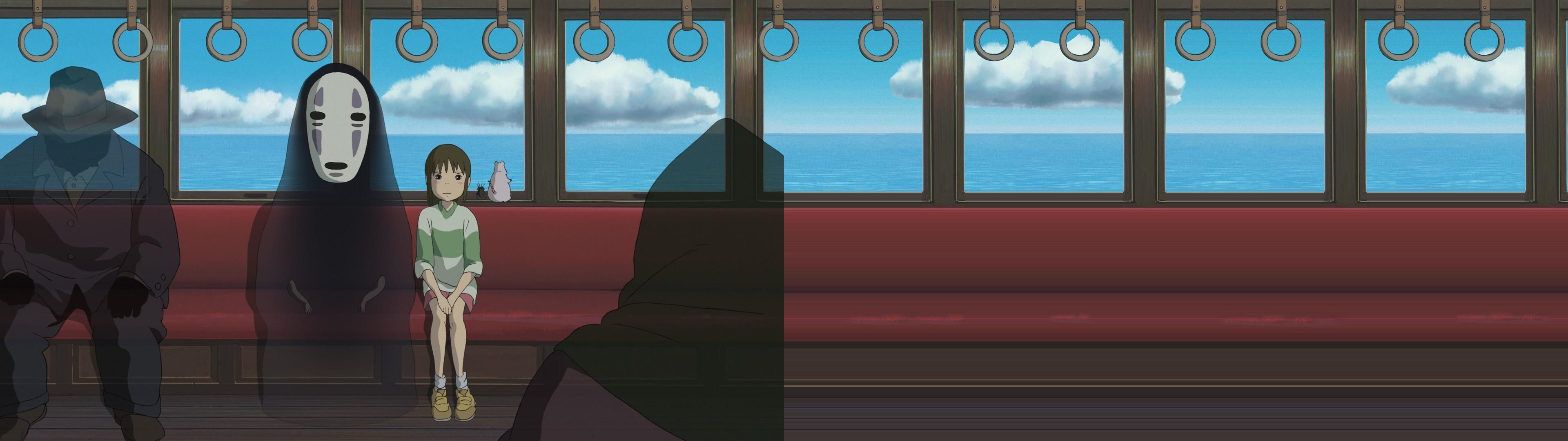 No Face Spirited Away Train - HD Wallpaper 