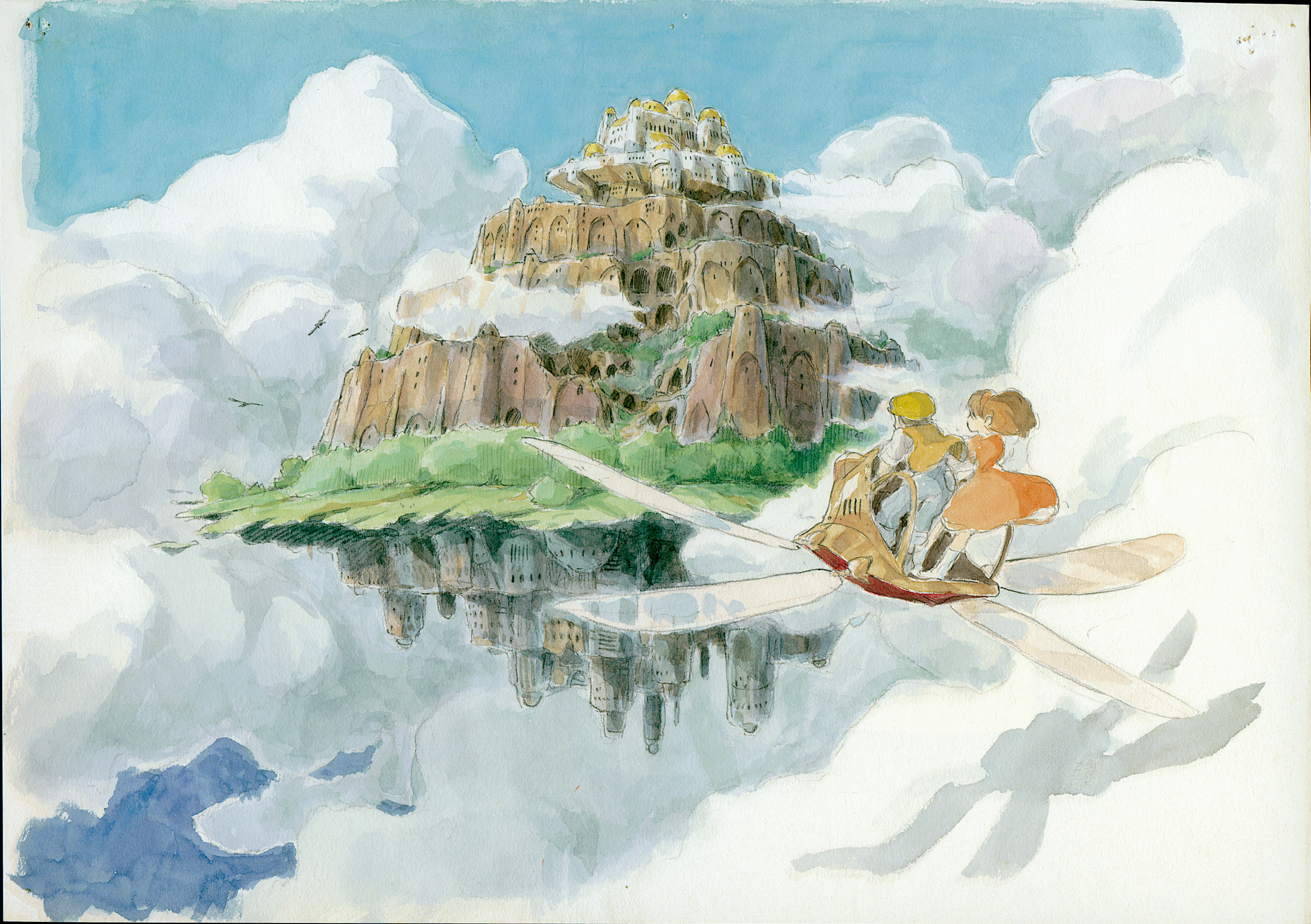 Castle In The Sky Art - HD Wallpaper 