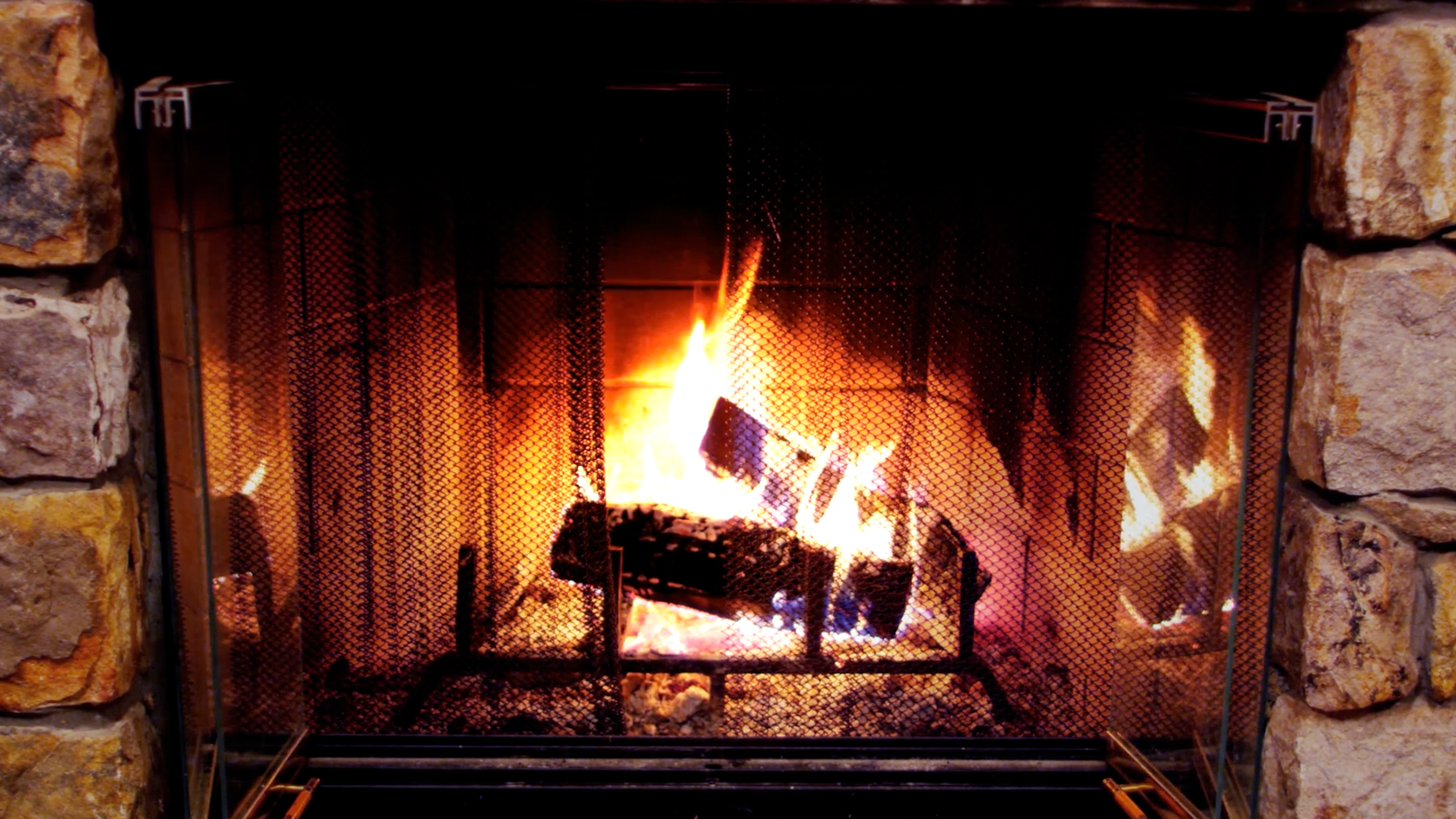 Christmas Fireplace Moving - HD Wallpaper 