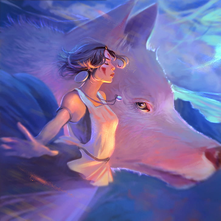 Mononoke, Princess Mononoke, Anime Girls, Movies, Studio - San Princess Mononoke Art - HD Wallpaper 