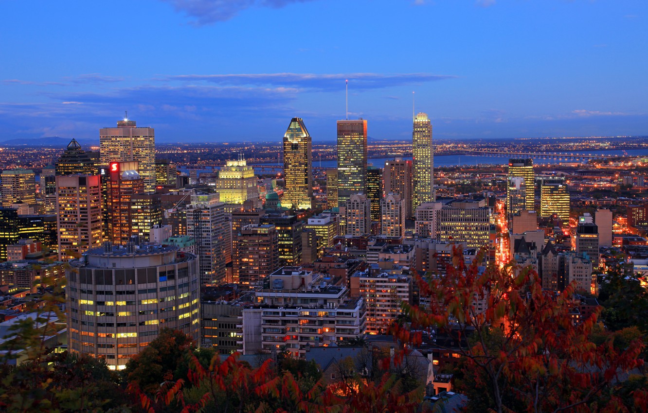 Photo Wallpaper Night, The City, Photo, Skyscrapers, - Montreal Wallpaper 2880 X 1800 - HD Wallpaper 