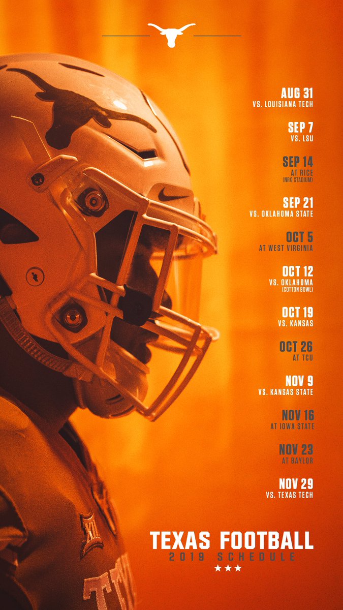 Texas Longhorns Football Schedule 2019 - HD Wallpaper 