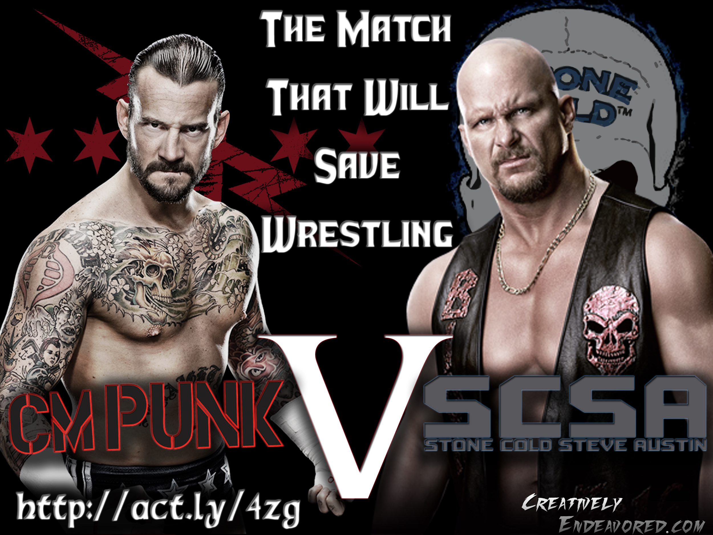 Cm Punk Vs Steve Austin - HD Wallpaper 