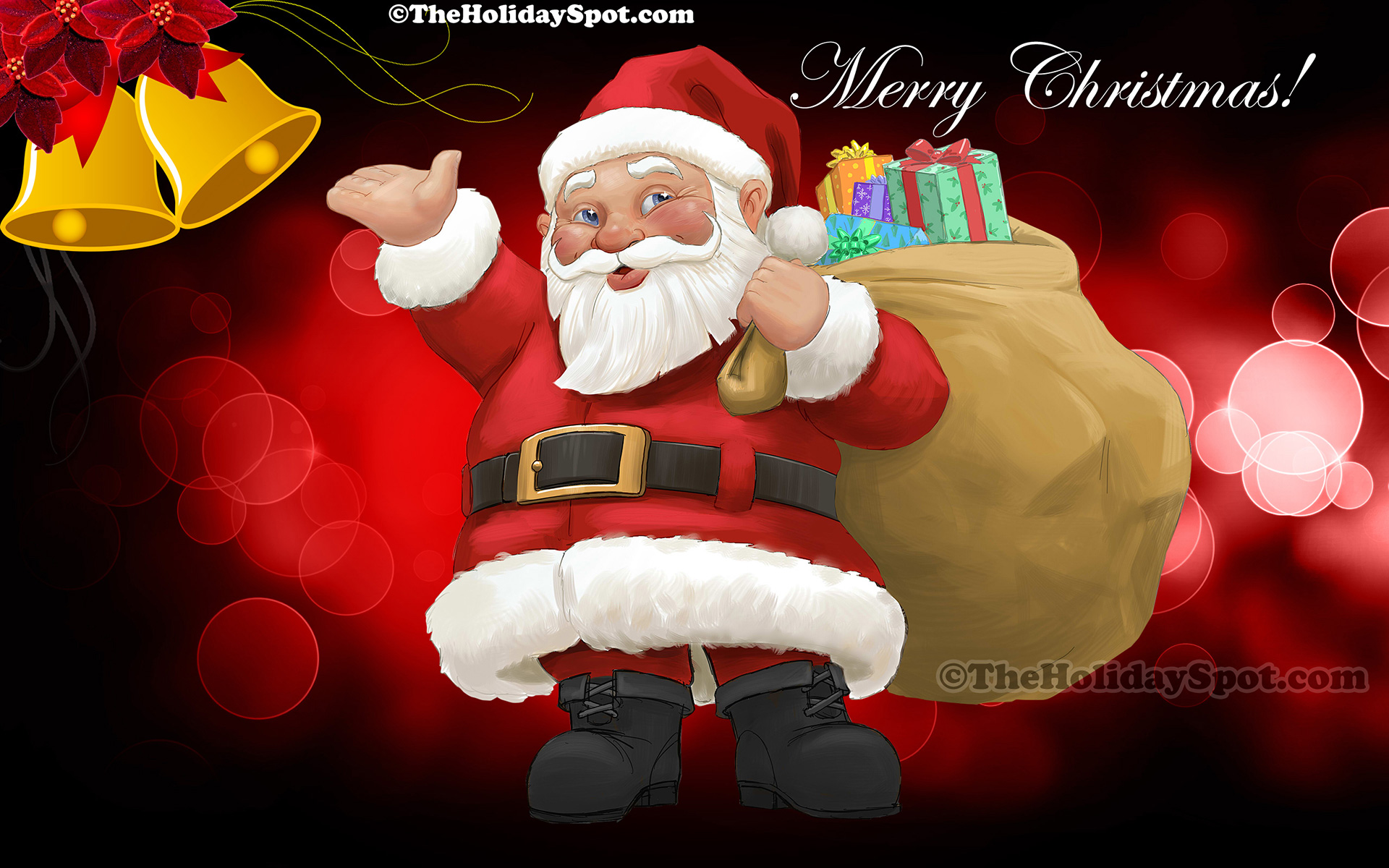 Christmas Wishes With Santa - HD Wallpaper 