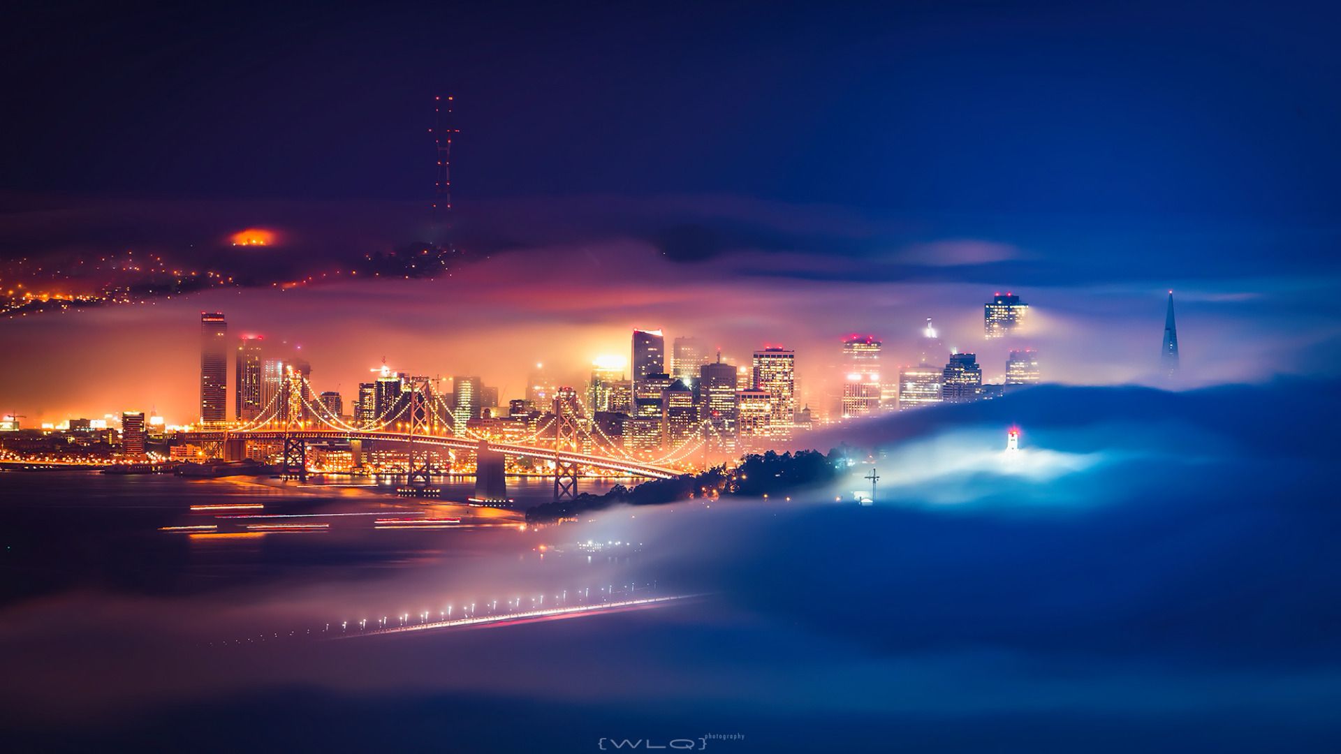 San Francisco Skyline Fog - HD Wallpaper 