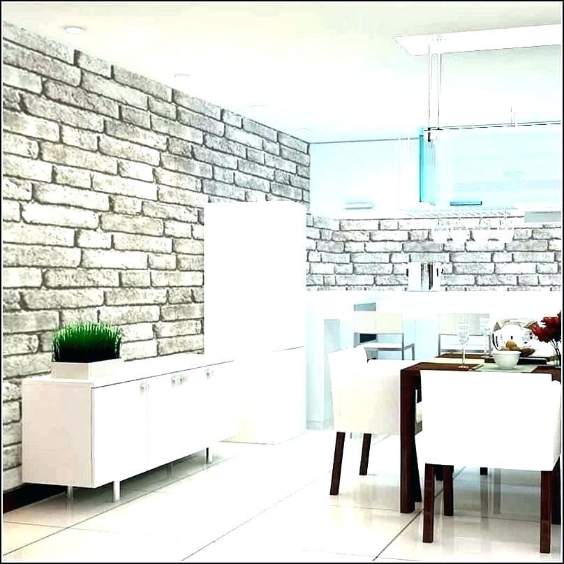 Wallpaper Designs For Living Room India Wallpaper Designs - Grey Brick Wall Kitchen - HD Wallpaper 