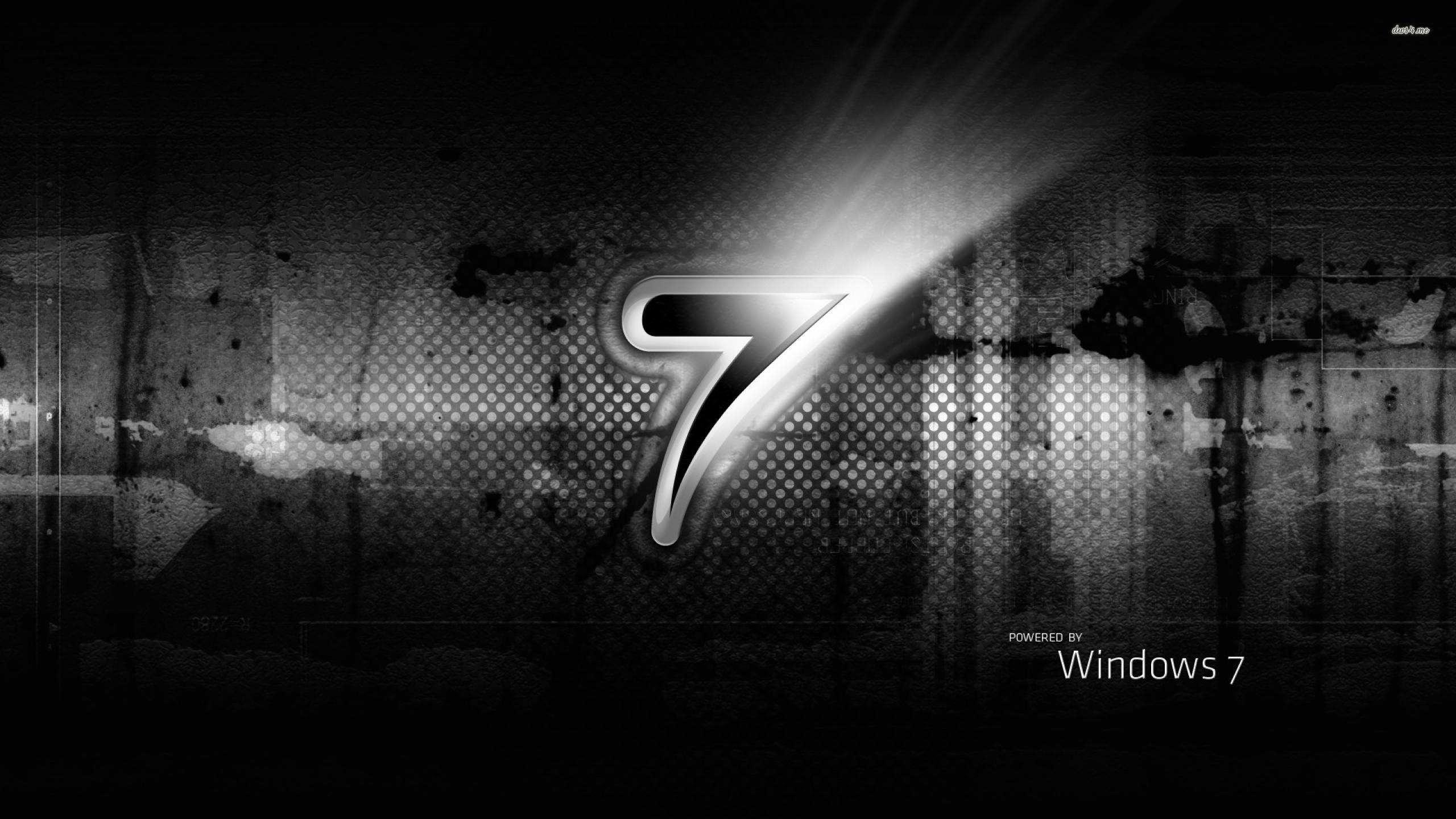 Windows 7 Wallpaper Black - HD Wallpaper 