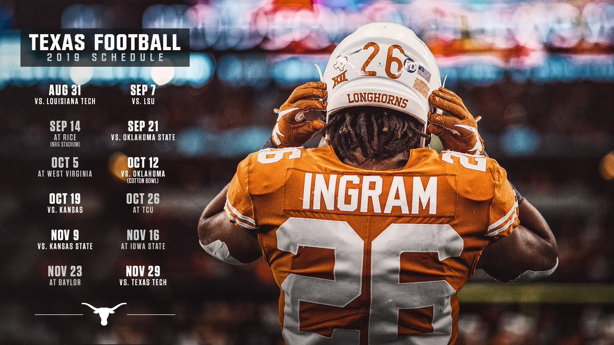 Texas Longhorns 2019 Schedule - HD Wallpaper 