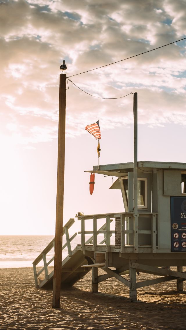 Los Angeles, Beach, Usa, 6k - Ultra Hd Beach Background Hd For Editing -  640x1138 Wallpaper 