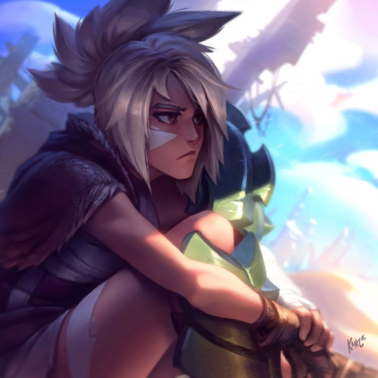 Riven League Of Legends Art - HD Wallpaper 