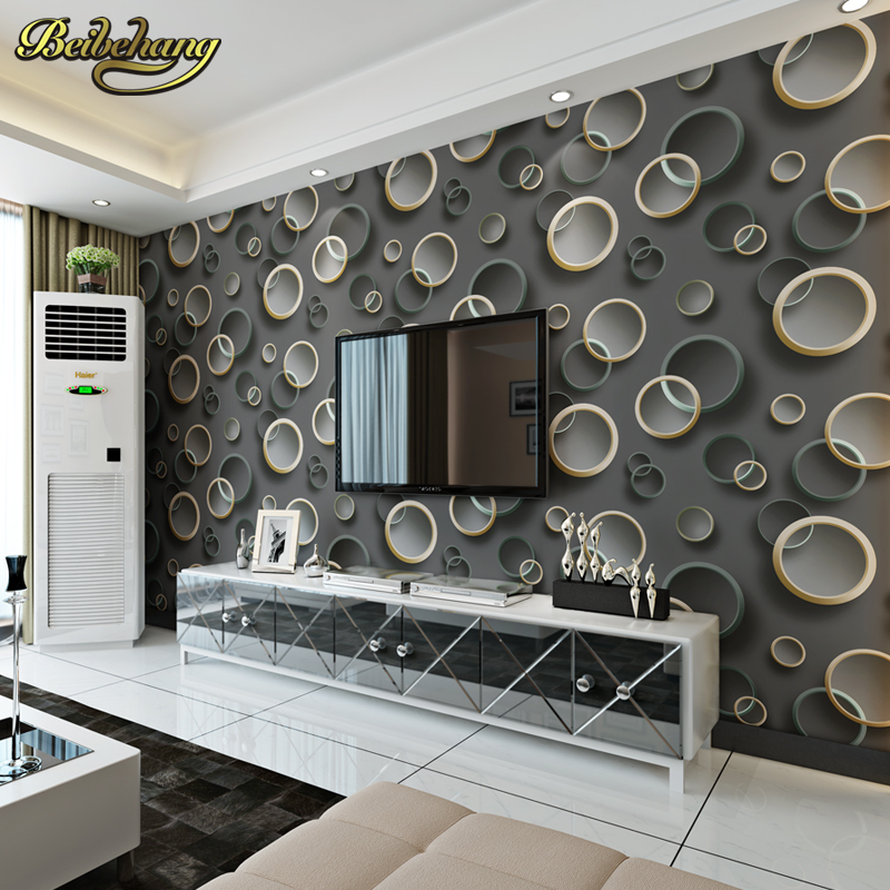 Desain Wallpaper Dinding Ruang Tamu - Wall Modern Wallpaper Design - HD Wallpaper 