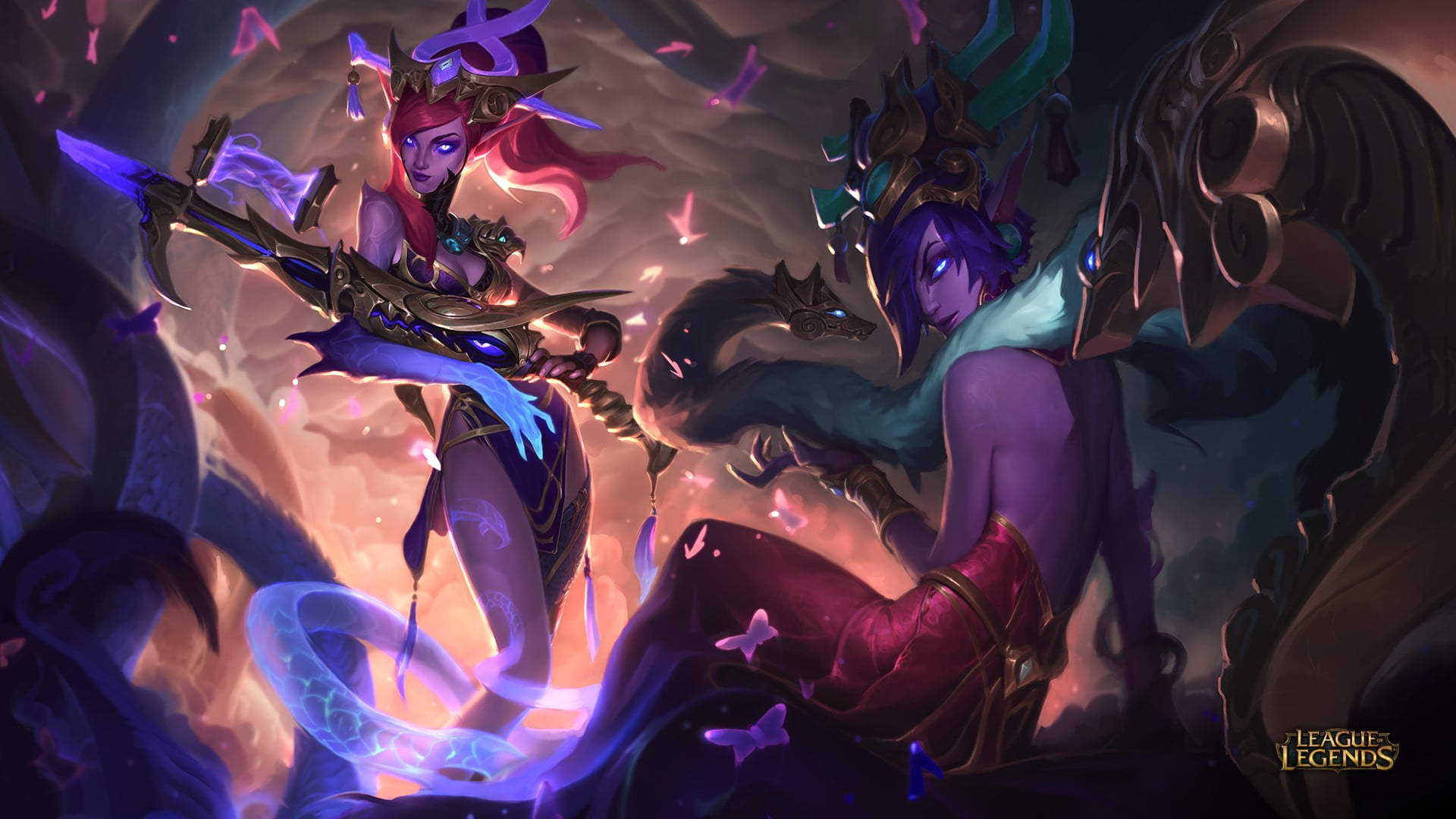 Caitlyn Lol Hd Wallpaper - Lunar Wraith Caitlyn And Morgana - HD Wallpaper 