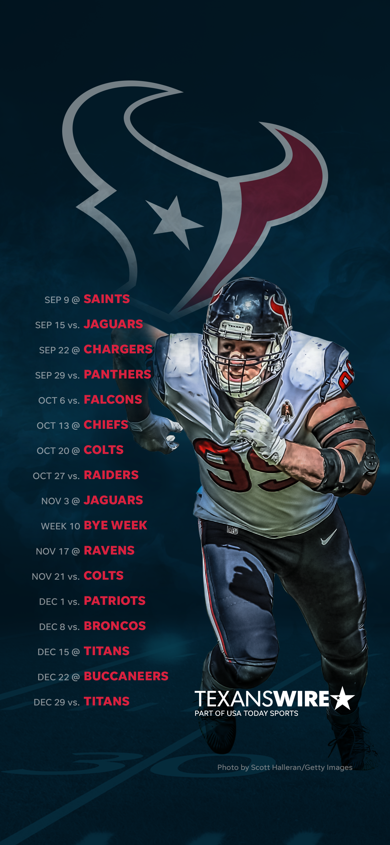 Houston Texans 2019 Schedule - HD Wallpaper 