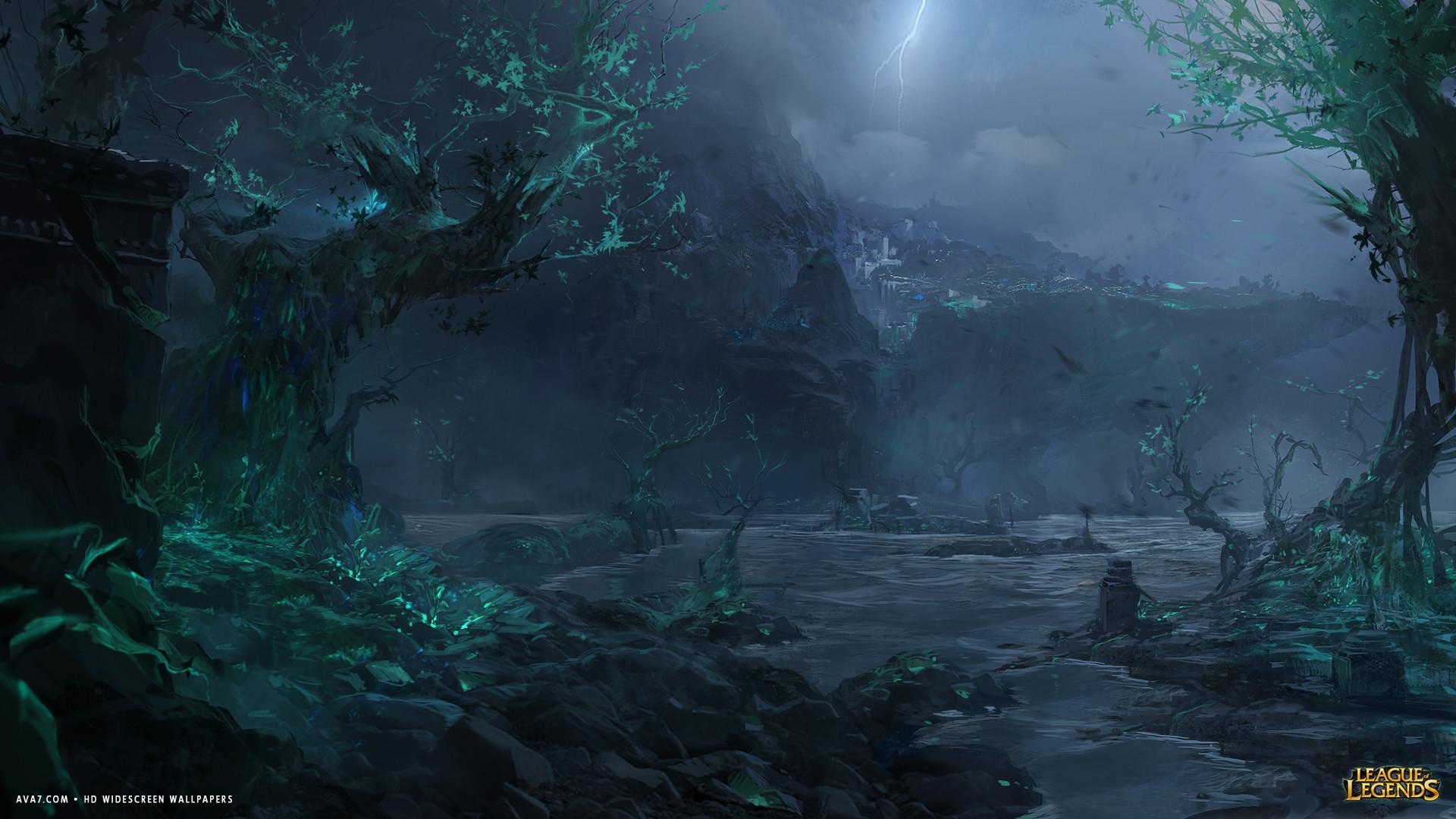 League Of Legends Desktop Background - Shadow Isles - HD Wallpaper 