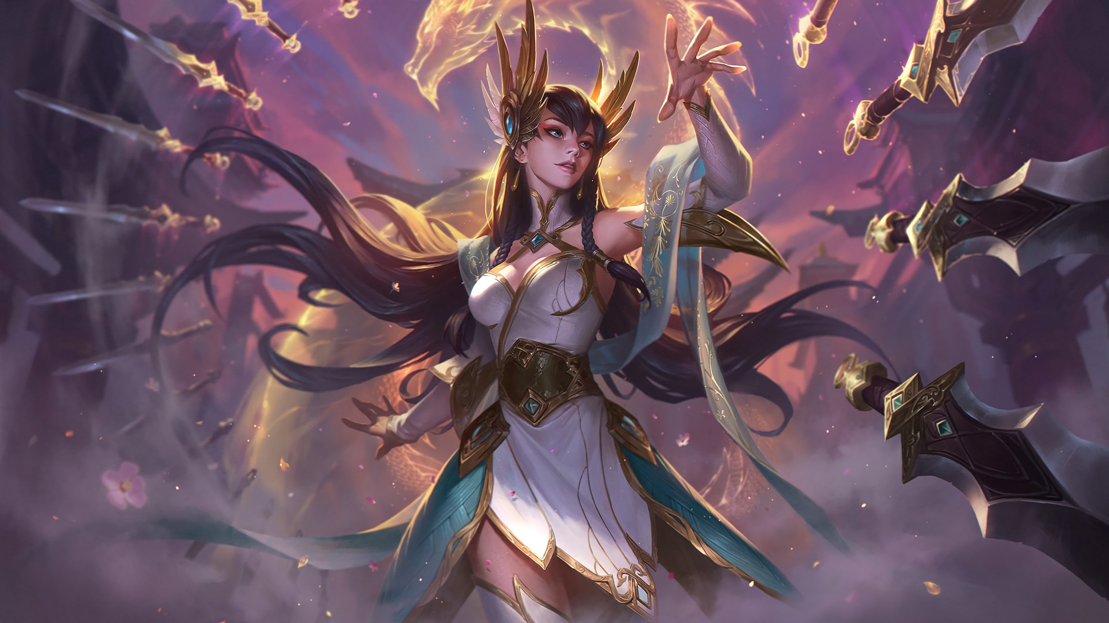 Wallpaper League Of Legends, Beautiful Girl, Hand, - Divine Sword Irelia - HD Wallpaper 
