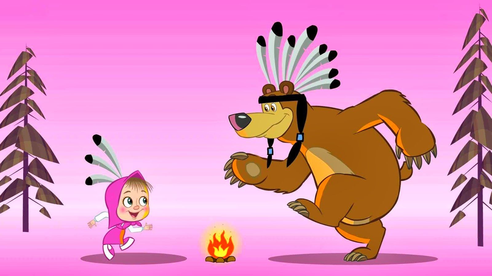 Masha And The Bear Dance - HD Wallpaper 